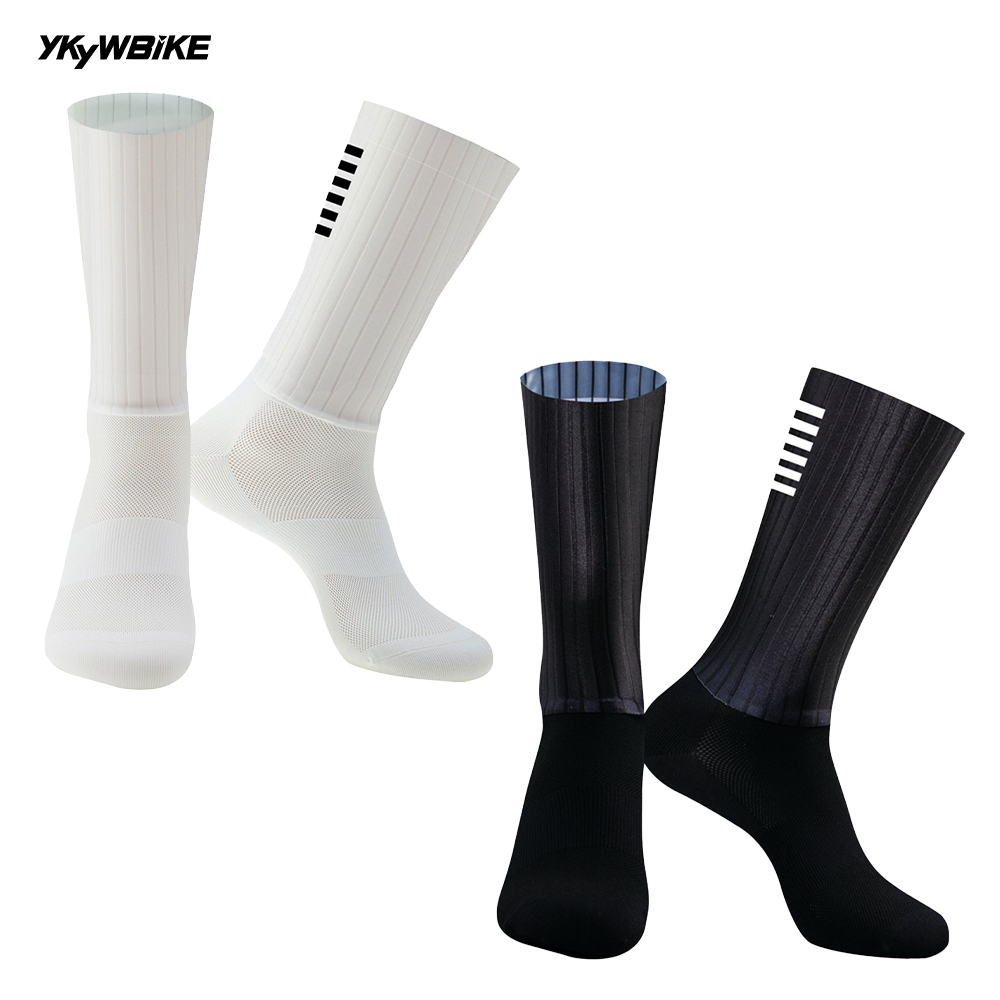 Ykyw Cycling Gear - YKYW nero bianco antiscivolo calzini da