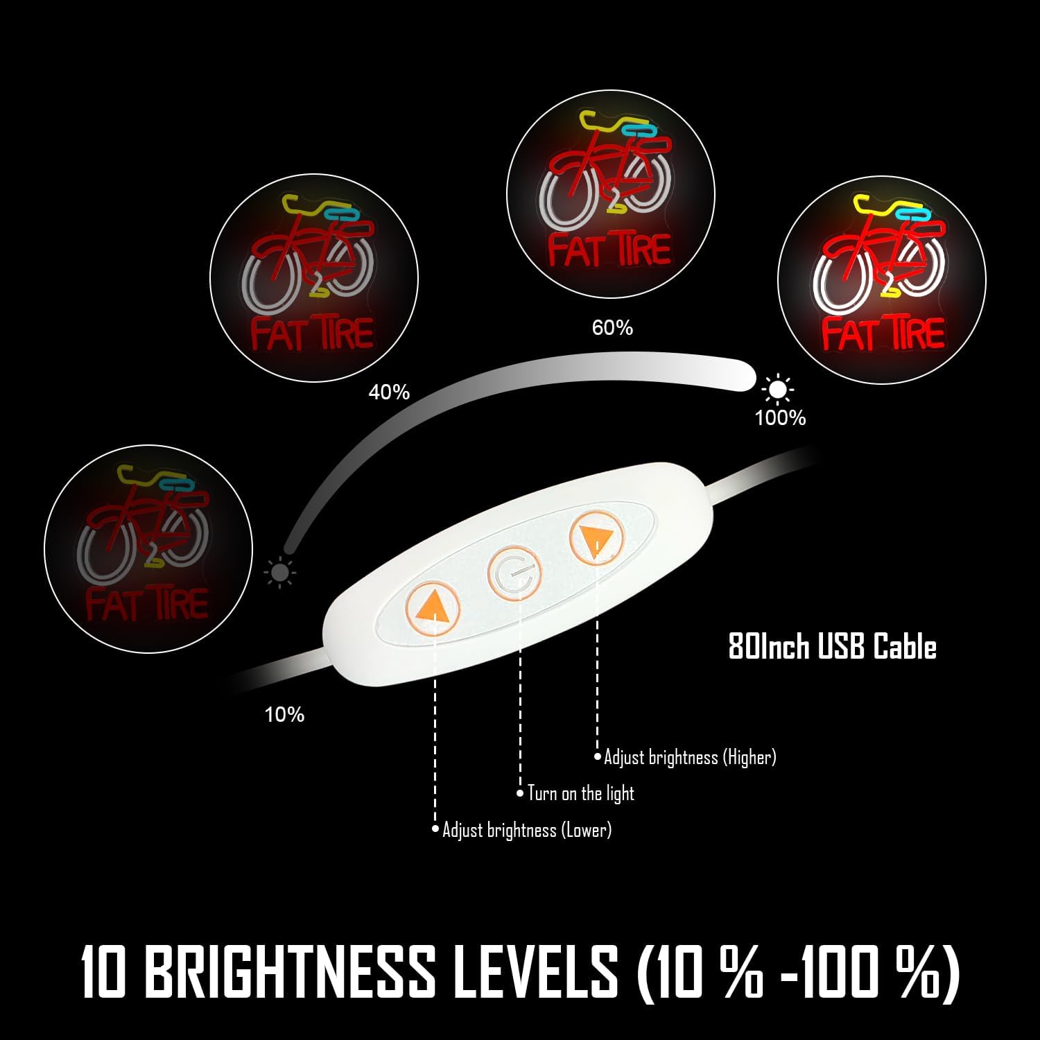 Insegna LED Neon per Bici Fat  - Cycling Gear Shop recensione e prezzo